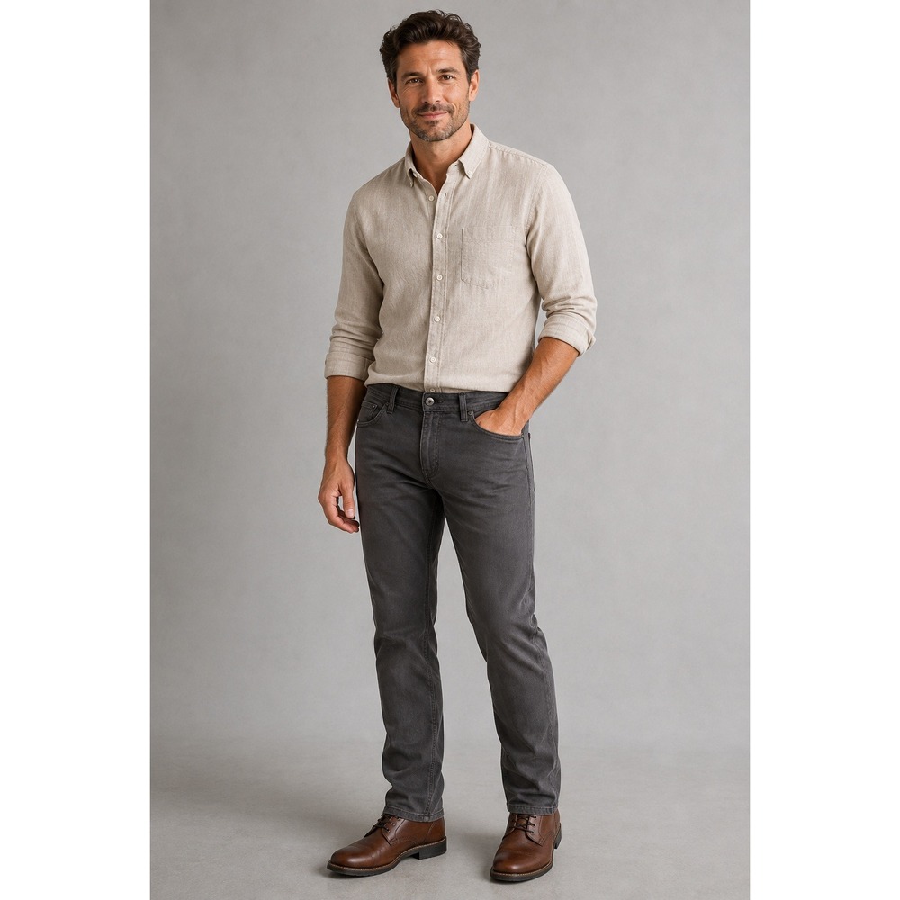 AG Adriano Goldschmied Everett Slim Straight Pants Gray 38x32 Italian Fabric